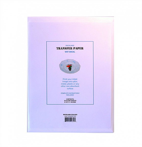 Rockland Inkjet Transfer Paper for Glass, 8.5x11 in, 10 S