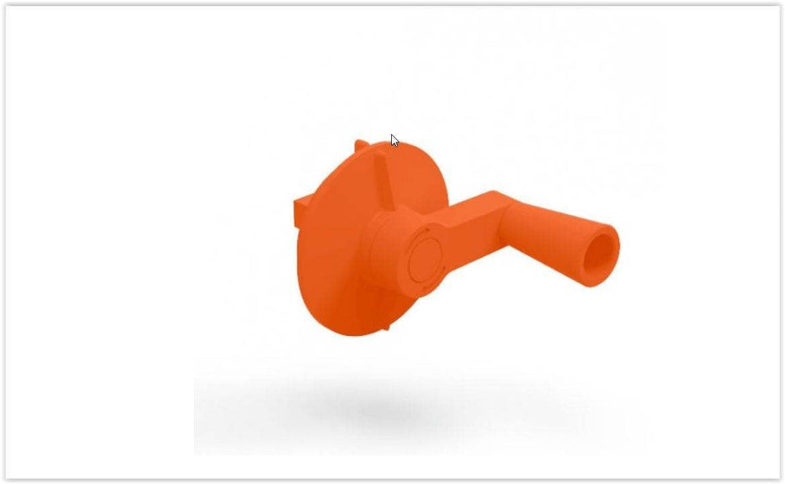 Ars-Imago Lab-Box Crank Handle - Orange