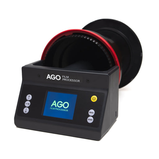 AGO Film Processor with digital display on a white background