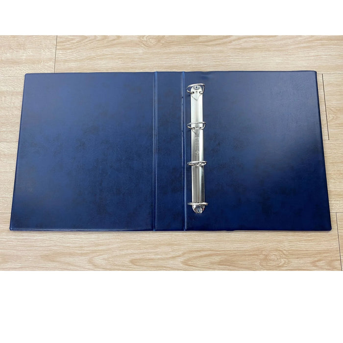 Clearfile Storage Sheet Binder 4 Ring, 85, Blue padded