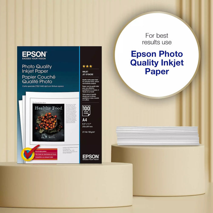 Epson SO41061, Photo Quality Ink Jet Paper A4, Pack of 100