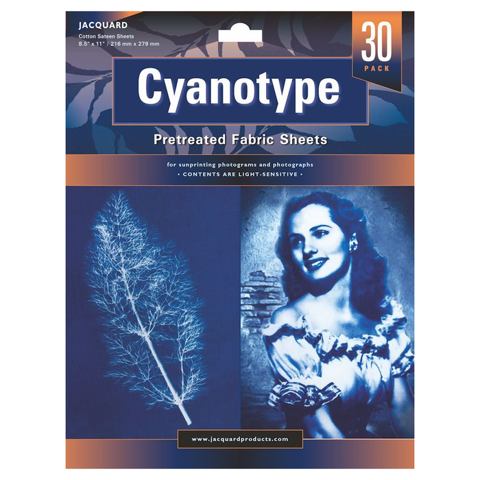 Jacquard Cyanotype Pretreated Fabric Sheets - 30 pack