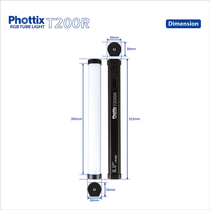 Phottix T200R RGB LED Tube Light