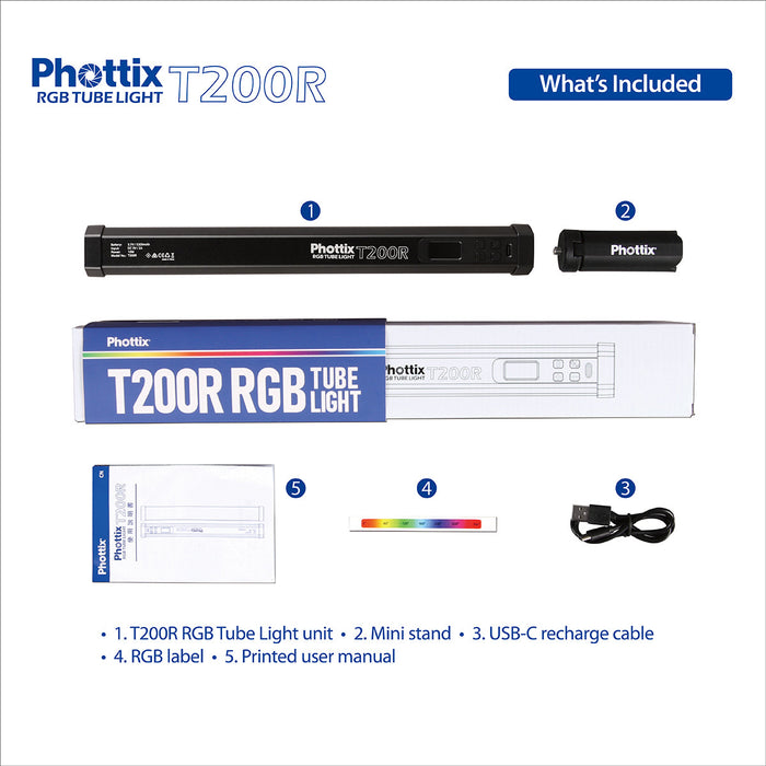 Phottix T200R RGB LED Tube Light