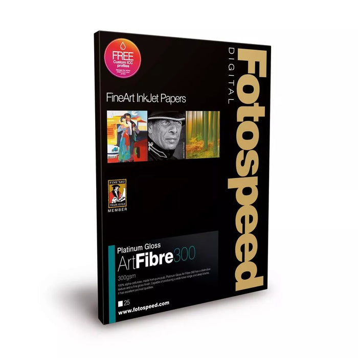 Fotospeed Platinum Gloss Art Fibre 300 A3+, Pack of 25