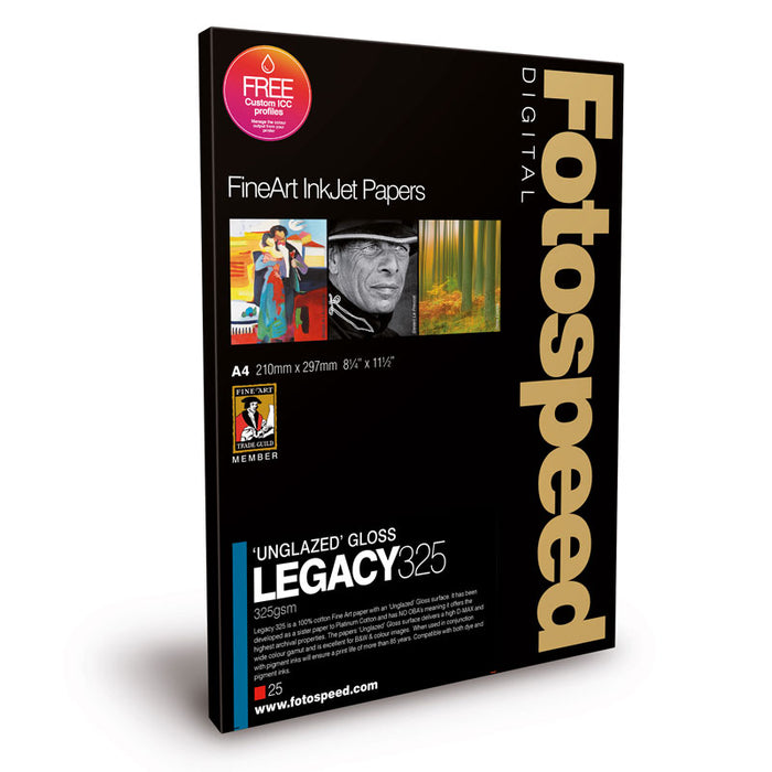 Fotospeed Legacy Gloss 325 A4, Pack of 25