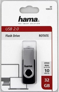 Hama 32GB USB Rotate Flashpen, 10 MB/s, USB 2.0