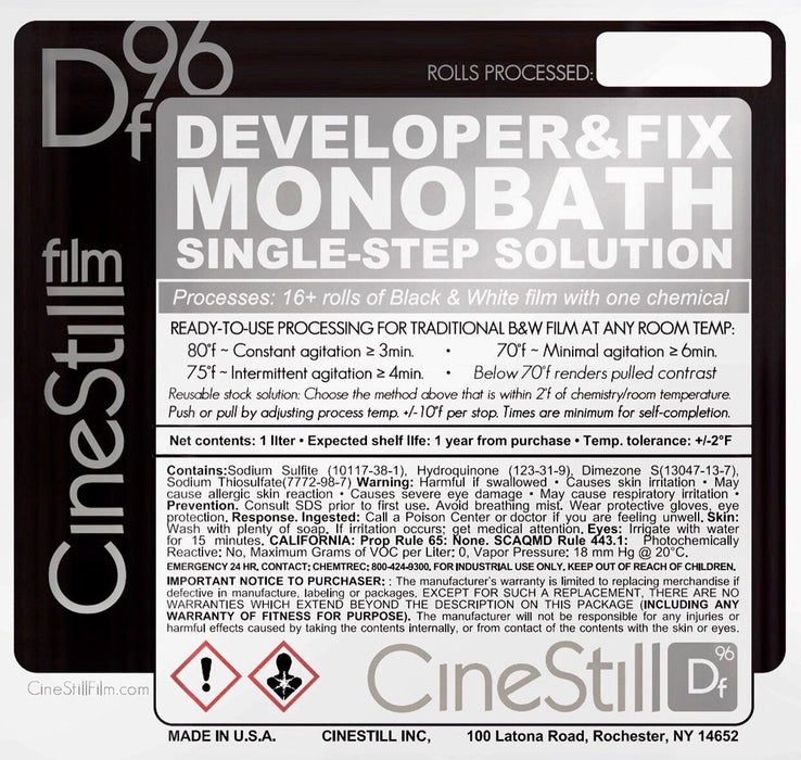 CineStill DF 96 Monobath Developer & Fixer, powder, makes 1 litre