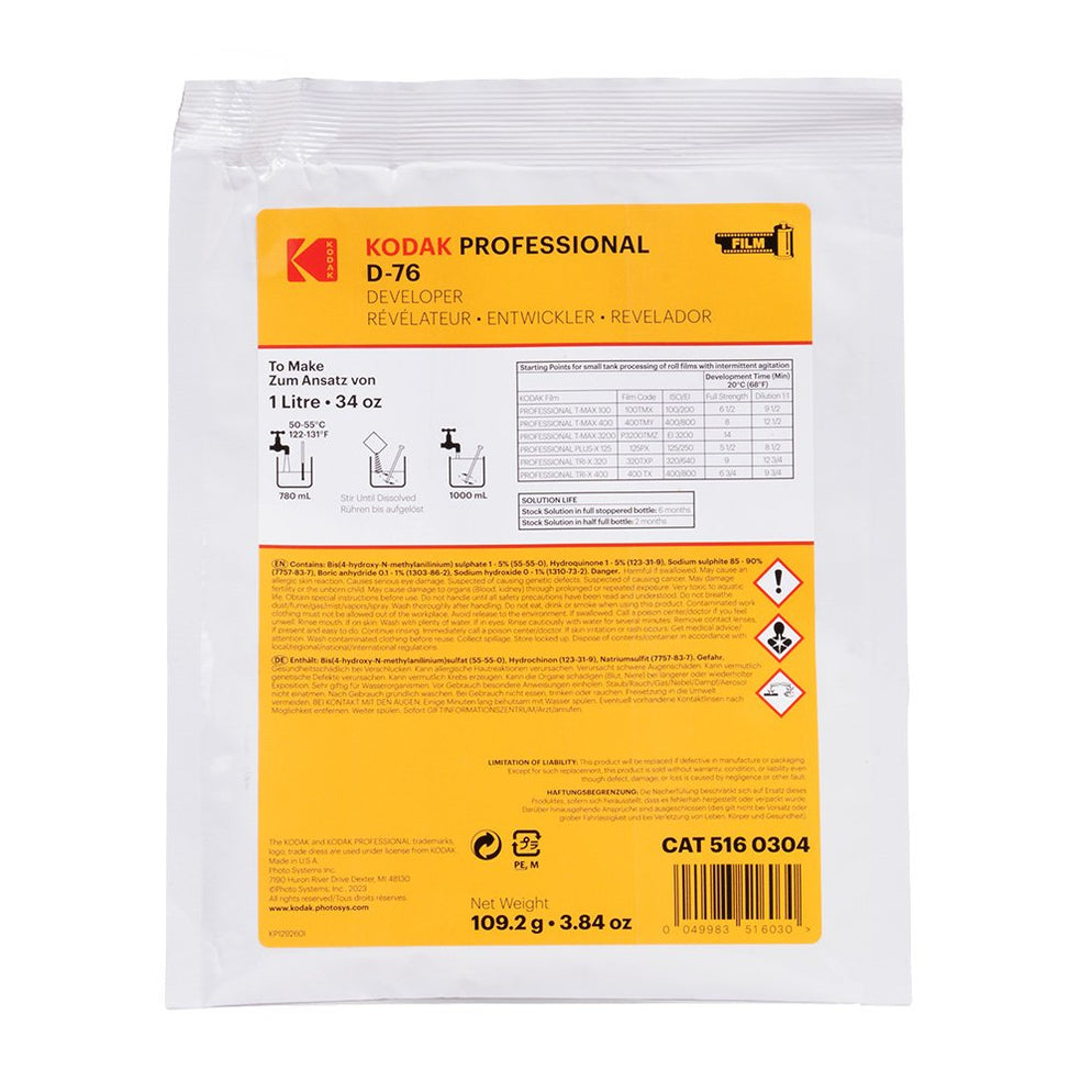 Kodak D76 Film Developer, 1 litre