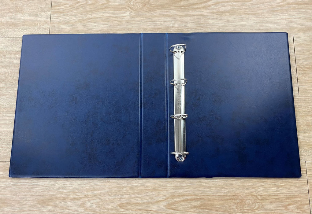 Clearfile Storage Sheet Binder 4 Ring, 85, Blue padded