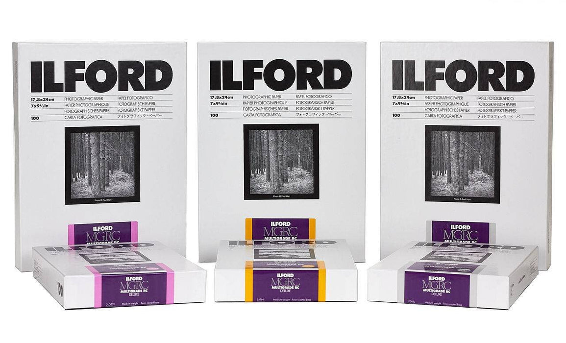 Ilford Multigrade V RC Deluxe Black & White Photo Paper – 190gsm, Glossy, 9.5x12 Inches, 50 Sheets