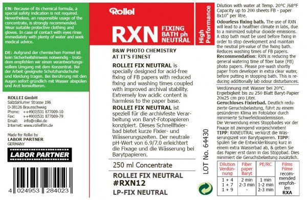Rollei RXN Odourless Fixer, 1 litre