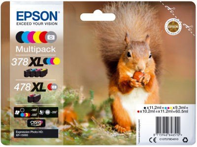 Epson Ink Jet Cartridge T478XL Squirrel, Multipack