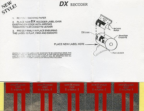 Dx Express Example Label Firstcall DX Recoder Labels ISO 160 — Firstcall Photographic