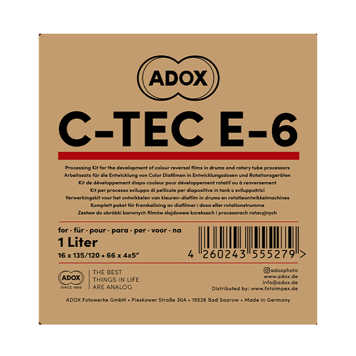 ADOX C-TEC E-6 3-bath Kit for 12 films to mix 1L