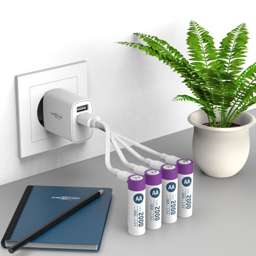 Ansmann Li-Ion Rechargeable Battery USB-C port - AA 1.5v (4)