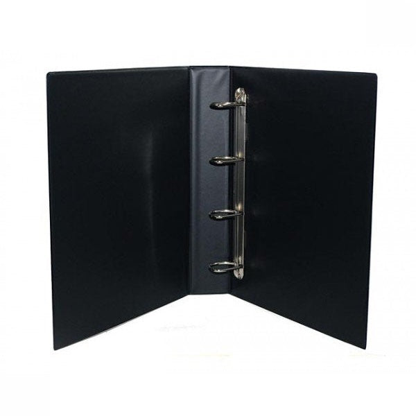 Clearfile Storage Sheet Binder 4 Ring, 84 Black non-padded