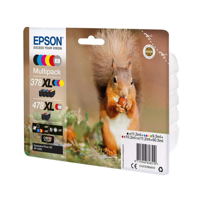 Epson Ink Jet Cartridge T478XL Squirrel, Multipack