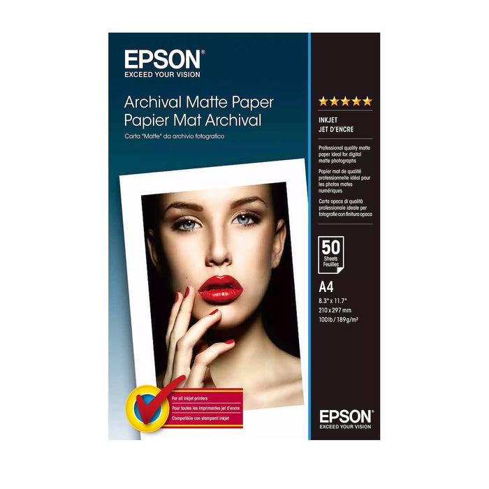 Epson SO41342, Archival Matte Paper A4, Pack of 50