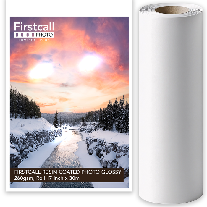 Firstcall Resin Coated Photo Glossy 260gsm Roll 17in x 30m