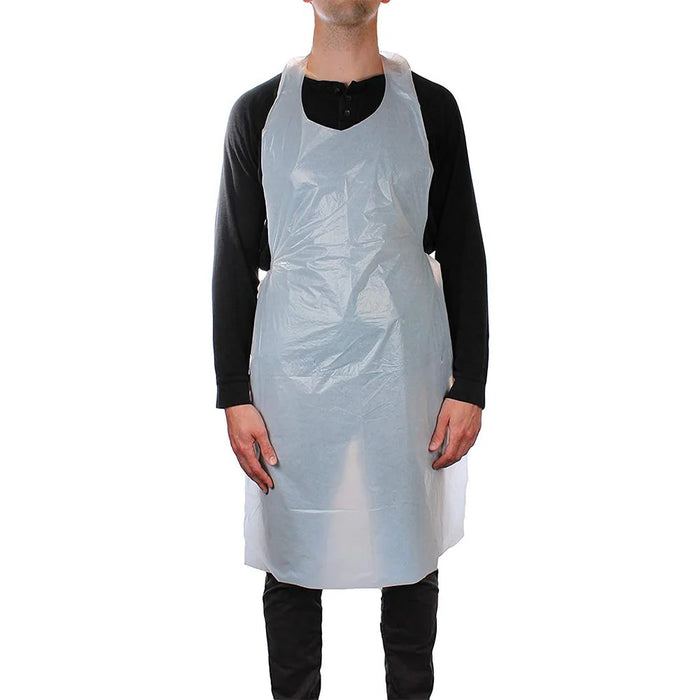 Firstcall White Polythene Aprons, Disposable, Pack of 100