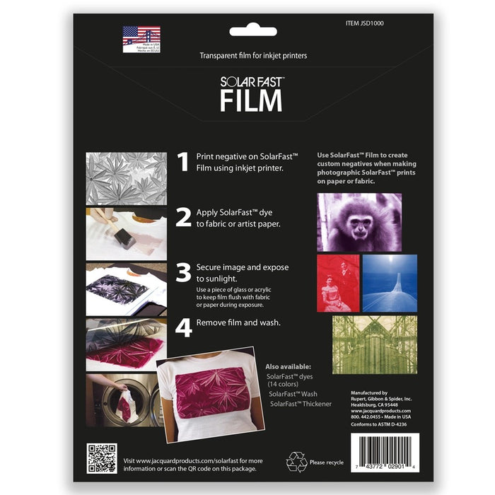 Jacquard SolarFast Film, 8 Sheets