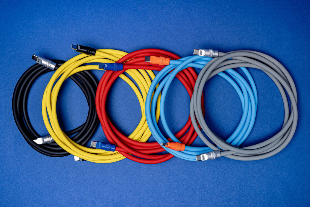 Newell USB-C - USB-C 100 W Silicone Cable -  2m Blue-Orange