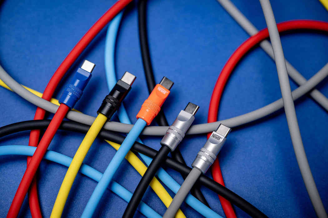 Newell USB-C - USB-C 100 W Silicone Cable -  2m Blue-Orange