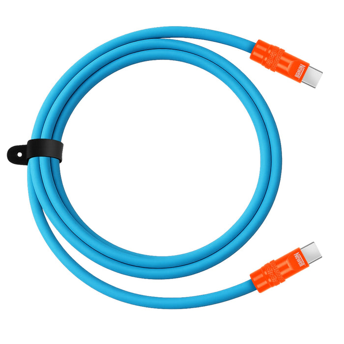 Newell USB-C - USB-C 100 W Silicone Cable -  2m Blue-Orange