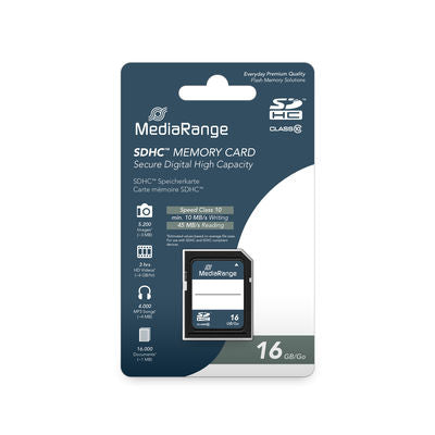 MediaRange SDHC 16GB Class 10 Memory Card