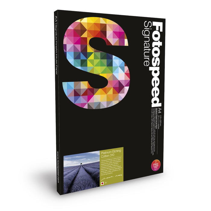 Fotospeed Platinum Etching Cotton 310 A4, Pack of 25
