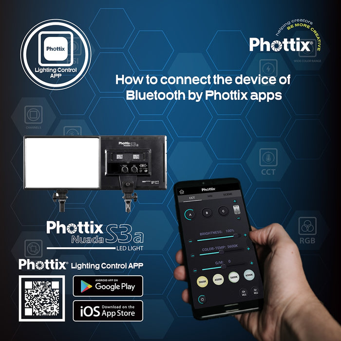 Phottix Nuada S3a Video LED Light Twin Kit Set