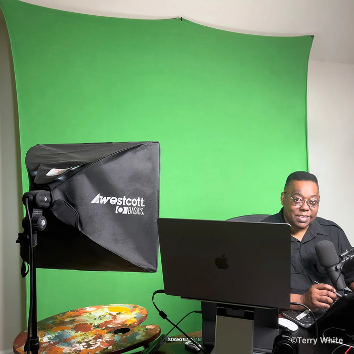 Westcott X-Drop Wrinkle-Resistant Backdrop 8' x 8' (Select Colour)