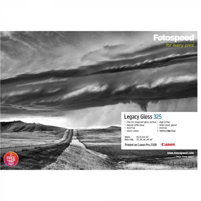 Fotospeed Legacy Gloss 325 A4, Pack of 25