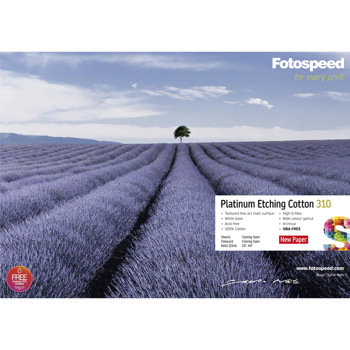 Fotospeed Platinum Etching Cotton 310 A4, Pack of 25