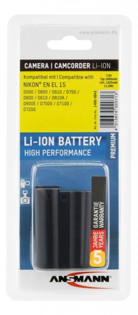 Ansmann Ansmann Equivalent EN-EL15 Battery